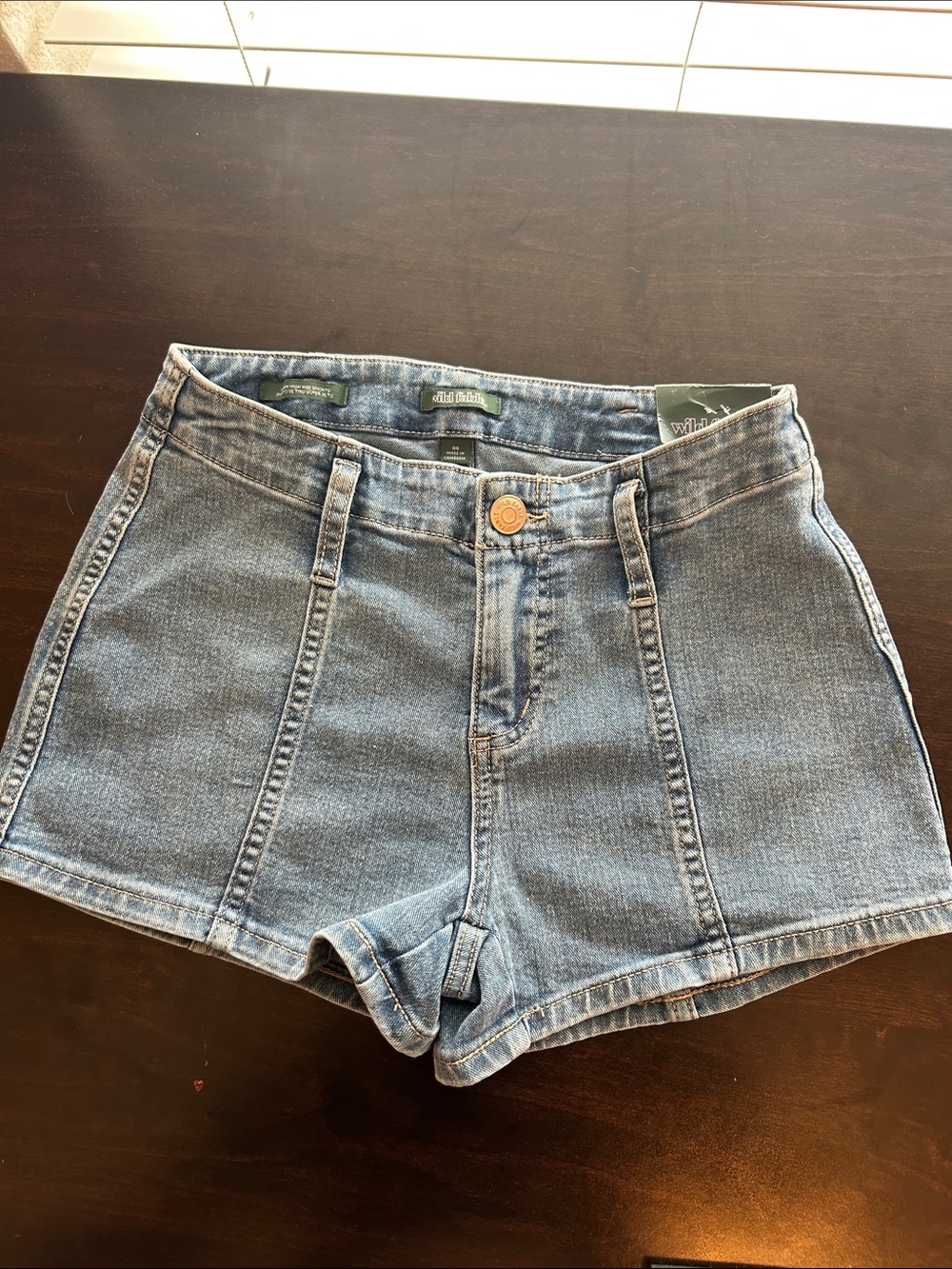 Mini high rise Jean shorts